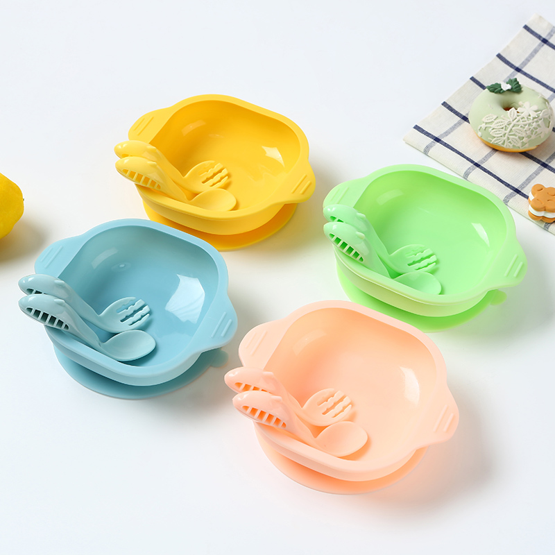 Cartoon silicone children's bowl