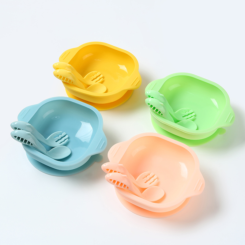 Cartoon silicone children's bowl